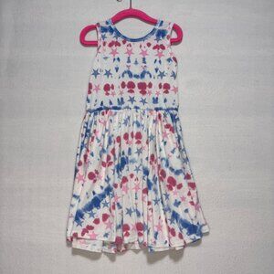 Girls Dotdotsmile Tank Dress Size 3/4 Red White and Blue New With Tags